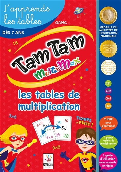 Tam tam multimax : les tables de multiplication