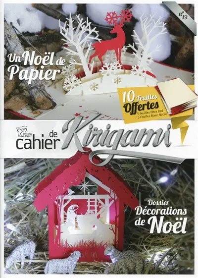 Cahier de kirigami, n° 19. Un Noël de papier : décorations de Noël