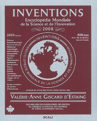 Inventions 2008 : encyclopédie mondiale de la science et de l'innovation