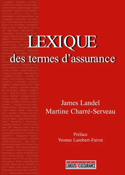 Lexique des termes d'assurance