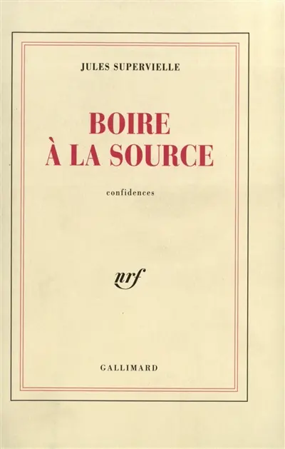 Boire à la source : confidences
