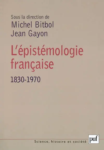 L'épistémologie française, 1830-1970