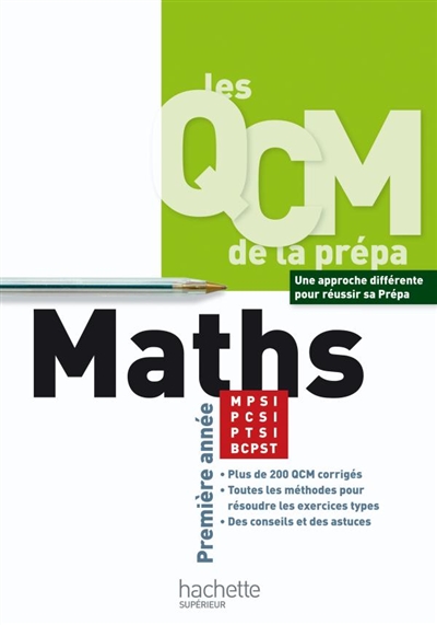 QCM maths, MPSI-PCSI-PTSI-BCPST : première année