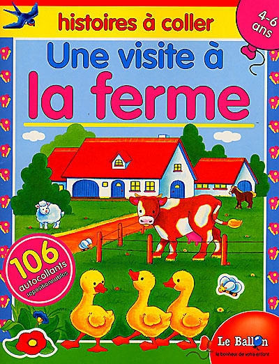 Une visite à la ferme : histoires à coller