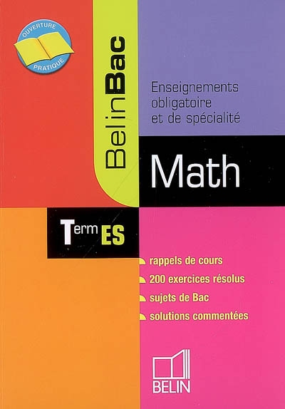 Math terminale ES, enseignements obligatoire et de spécialité
