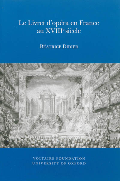 Le livret d'opéra en France au XVIIIe siècle