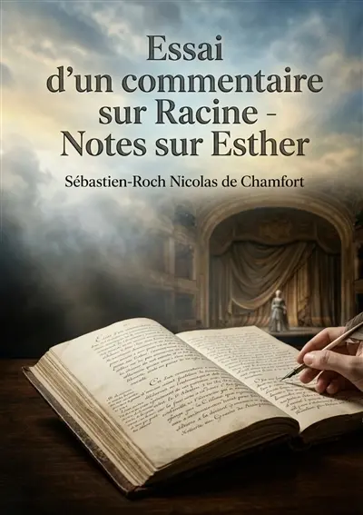 Essai d'un commentaire sur Racine : Notes sur Esther : Une analyse des notes sur Esther de Racine par Sébastien Roch Nicolas de Chamfort, offrant un regard critique sur le style et les beautés de la tragédie.