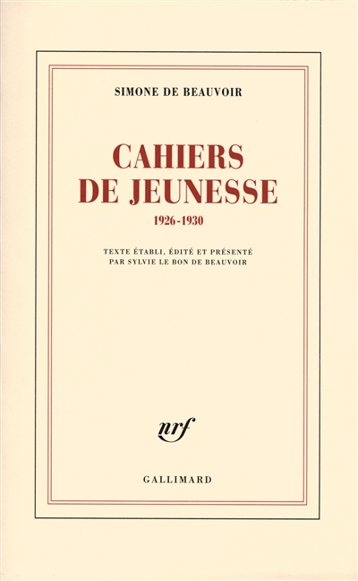Cahiers de jeunesse : 1926-1930