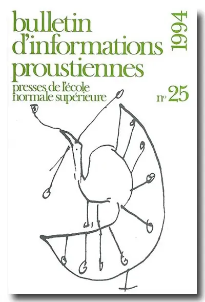 Bulletin d'informations proustiennes, n° 25