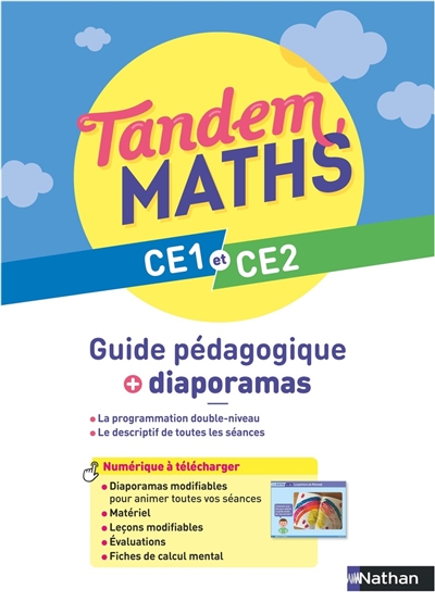 Tandem, maths CE1 et CE2 : guide pédagogique + diaporamas