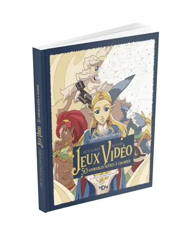 Jeux vidéo : 50 adorables scènes à colorier : livre de coloriage par numéro
