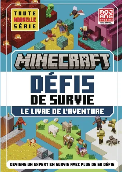 Minecraft, défis de survie : le livre de l'aventure : deviens un expert en survie avec plus de 50 défis, toute nouvelle série