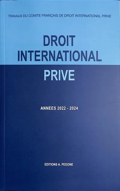 Droit international privé : années 2022-2023, 2023-2024