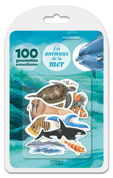 les animaux de la mer : 100 gommettes autocollantes