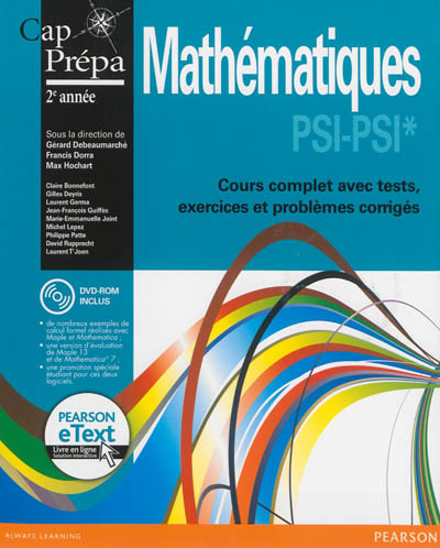 Mathématiques PSI-PSI* : cours complet avec tests, exercices et problèmes corrigés : 2e année