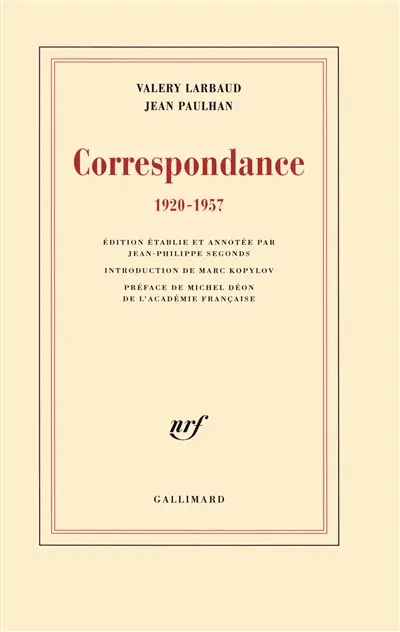 Correspondance, 1920-1957