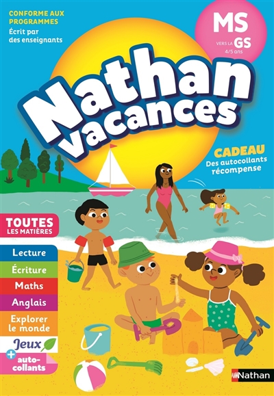 Nathan vacances, MS vers la GS, 4-5 ans : toutes les matières