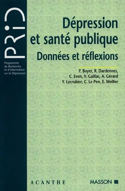 Dépression et santé publique : données et réflexions