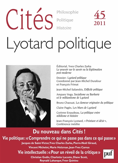 Cités, n° 45. Lyotard...