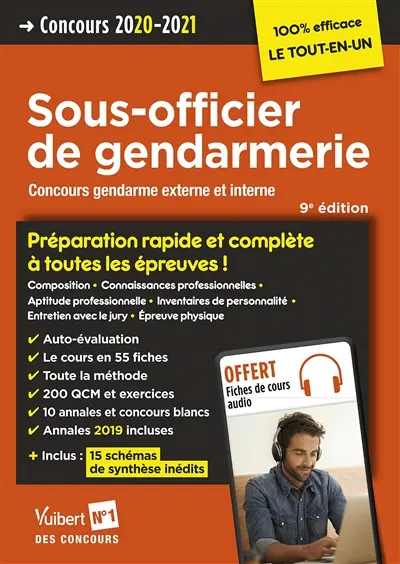 Sous-officier de gendarmerie : concours gendarme externe et interne : concours 2020-2021