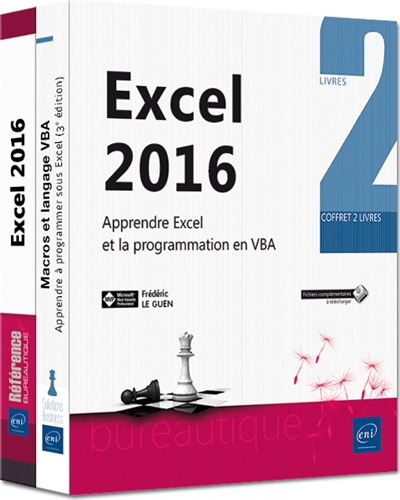 Excel 2016 : apprendre Excel et la programmation en VBA : coffret 2 livres