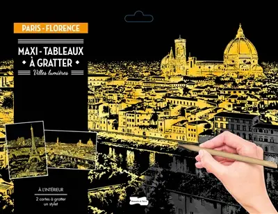 Maxi-tableaux à gratter : Paris-Florence : villes lumières