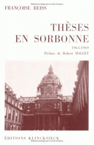 Thèses en Sorbonne : 1963-1969