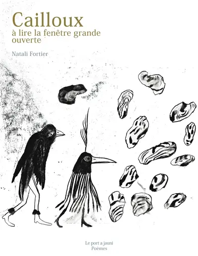 Cailloux à lire la fenêtre grande ouverte