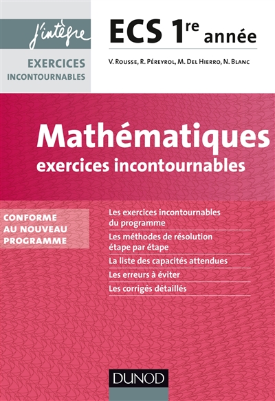 Mathématiques : exercices incontournables ECS 1re année