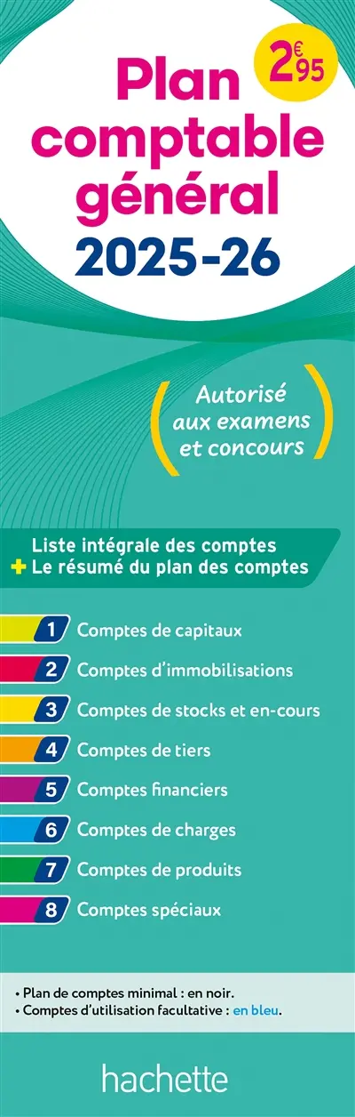 Plan comptable général 2025-2026 : liste intégrale des comptes + le résumé du plan des comptes