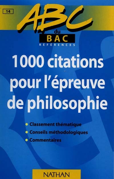 1.000 citations pour l'épreuve de philosophie
