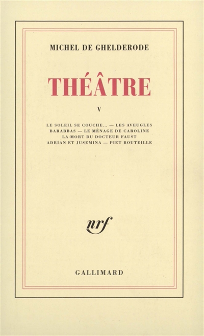 Théâtre. Vol. 5