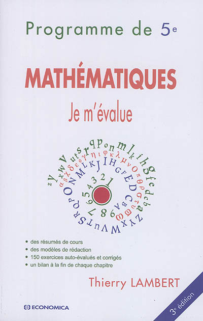 Mathématiques, programme de 5e