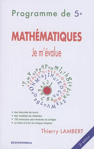 Mathématiques, programme de 5e