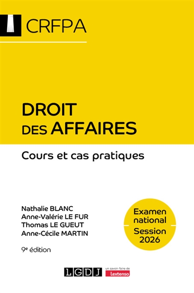 Droit des affaires : CRFPA,...