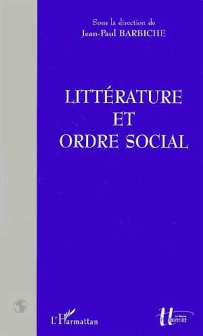 Littérature et ordre social