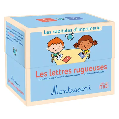 Les lettres rugueuses Montessori : les capitales d'imprimerie