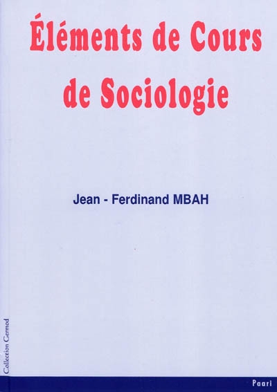 Eléments de cours de sociologie