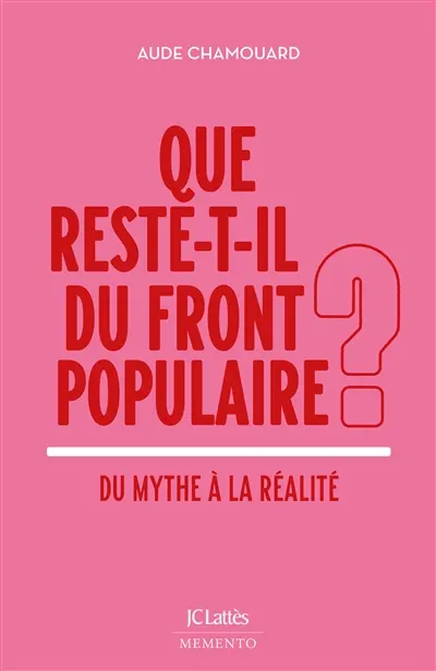 Que reste-t-il du Front populaire ? : du mythe à la réalité Que reste-t-il du Front populaire ? : du mythe à la réalité