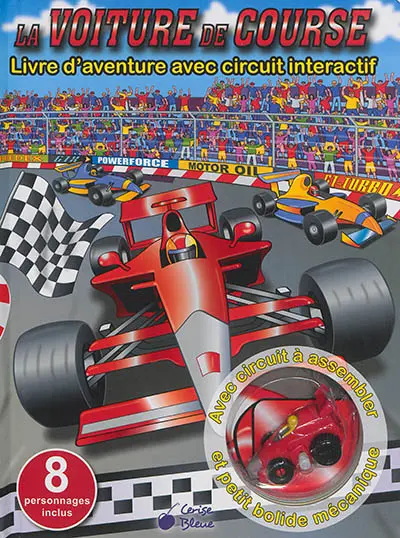 La voiture de course : livre d'aventure avec circuit interactif