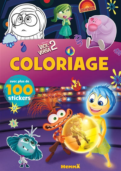 Disney Pixar Vice-versa 2 : Coloriage avec plus de 100 stickers