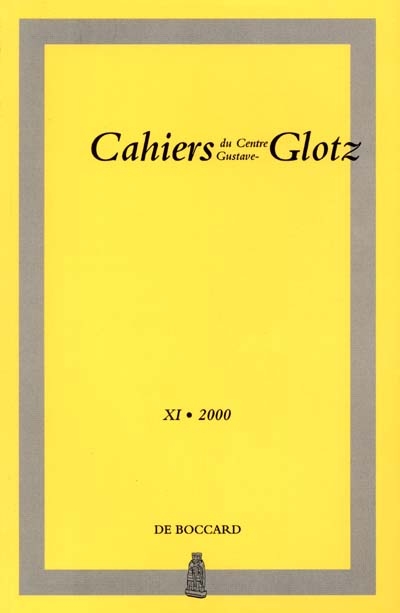 Cahiers du Centre G. Glotz, n° 11. 1999