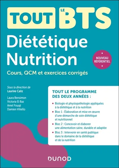 Tout le BTS diététique nutrition