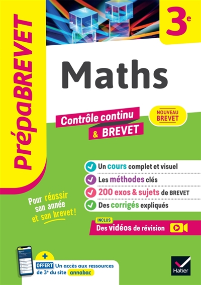 Maths 3e : contrôle continu...
