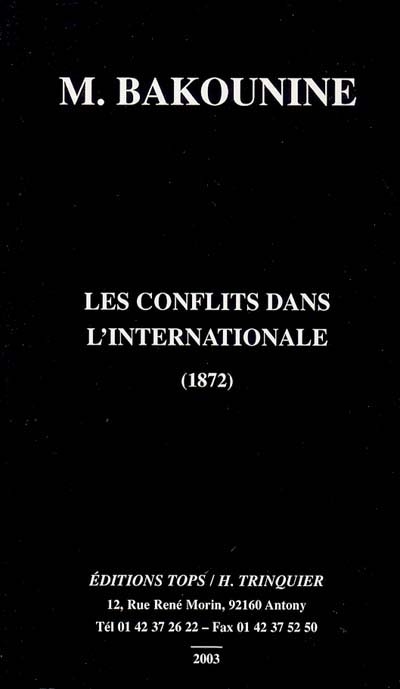 Les conflits dans l'Internationale : (1872)