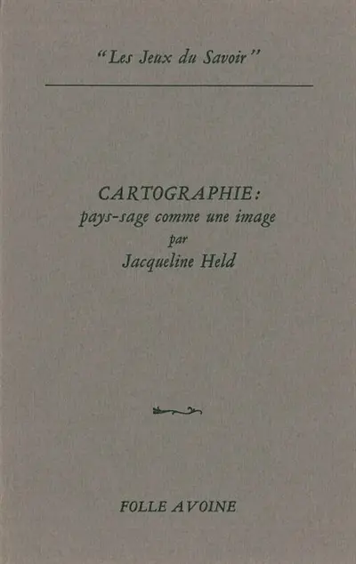 Cartographie : pays-sage comme une image