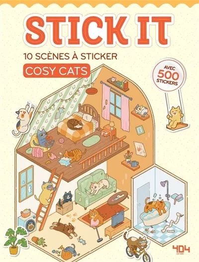 Cosy cats : 10 scènes à sticker