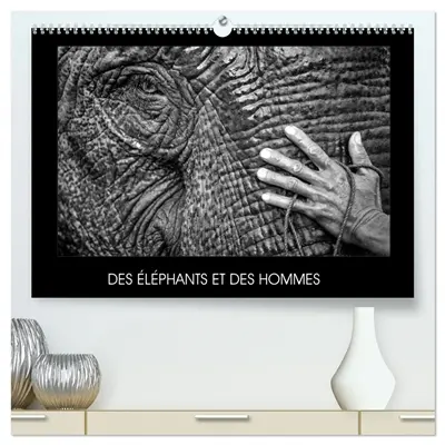 DES ELEPHANTS ET DES HOMMES (Calendrier mural 2026 DIN A2 vertical) calendrier de bureau : La relation entre les éléphants et les hommes en Asie du sud-est