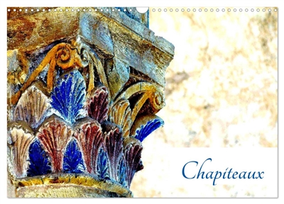 Chapiteaux (Calendrier mural 2025 DIN A3 vertical), CALVENDO calendrier mensuel : Chapiteaux de l'abbatiale de Conques