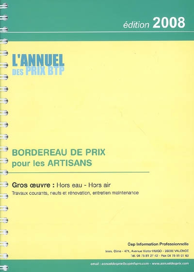 Bordereau de prix pour les...